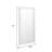 Cid Gino Accent Mirror, 79 Inch Wood Frame, Modern Wavy Pattern-115151576