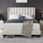 Upholstered Bed Frame with Channel Tufted Headboard-77082585-77082584