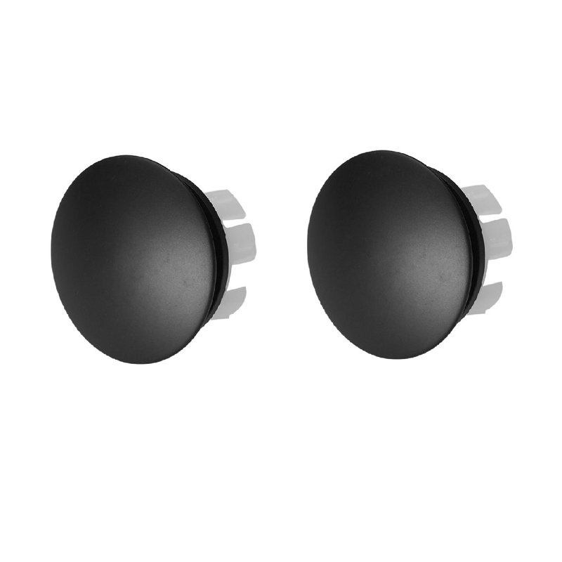 1,22 po Garniture de vasque en laiton avec couvercle de trop-plein pour lavabo et embouts de cuve ronds en noir mat (paquet de 2)