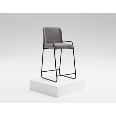 Structure et base en bois, repose-pieds rembourré