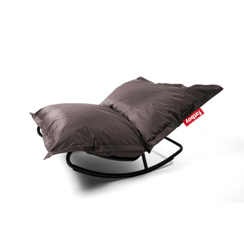 Original Slim Bean Bag Chair + Rock 'n Roll Rocker Bundle, Dark Gray