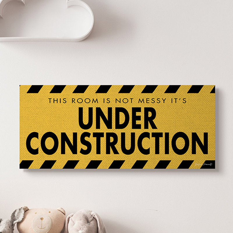 Illustration de la chambre en construction Abdriel Messy, Toile tendue, H 10 po x l 24 po x P 1,5 po