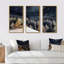 «Night Forest Christmas Tree», ensemble d'art mural sur toile encadré paysage-903248094-903248092