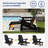 Folding Adirondack Chair Set of 2 Outdoor HIPS Adjustable Adirondack Chair with Footrest and 2 Cup Holder 5-Level Adjustable Patio Chair for Lawn, Poolside, Patio, Black-421532207