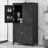 Elegant Bathroom Floor Storage Cabinet, Bathroom Storage Unit, Freestanding Cabinet with 4 Doors, Adjustable Shelves, Adaptable Shelves-1861364437