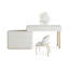 Coiffeuse avec miroir lumineux, 5 tiroirs, 1 chaise