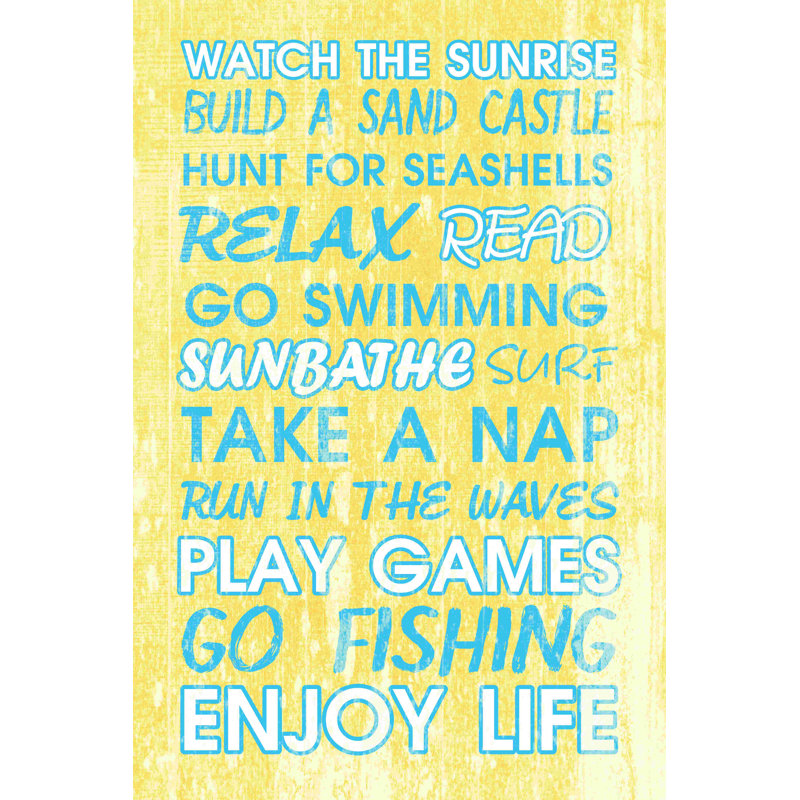 Beach Rules - Photographie sur toile tendue, H 18 po x l 12 po
