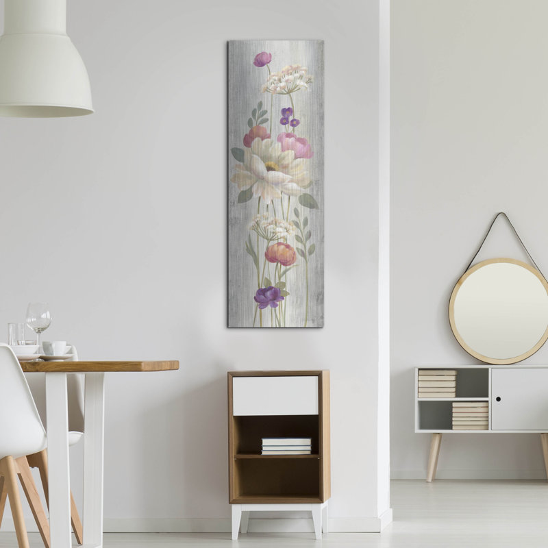 «Retro Floral I» par Silvia Vassileva, H 48 po x l 16 po