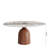 Danner Sintered Stone Top Round Pedestal Farmhouse Kitchen Dining Table-1831810481-1831810480