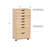 Carrena Solid Wood 8 Drawer Rolling Storage Cart-1712103893