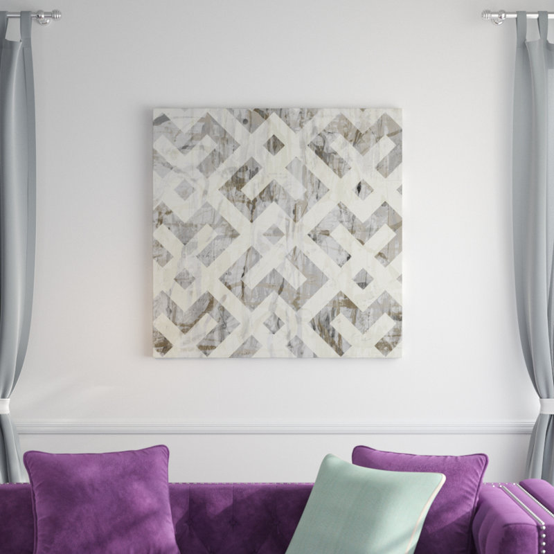 Neutral Metric I by Jennifer Goldberger - Wrapped Canvas Print, 91cm H x 91cm W