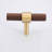 Wood And Brass T-bar Pull