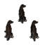 Crochets muraux pour chien en fonte marron vieilli, lot de 3, hauteur 11,4 cm (4,5 pouces).