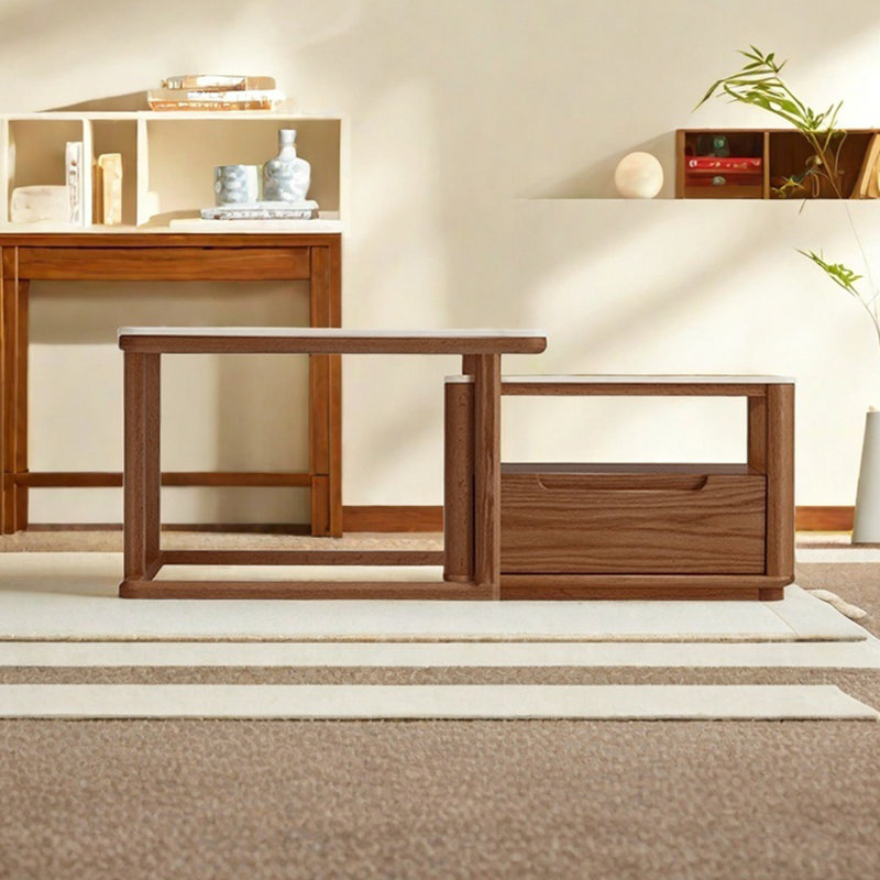 Table basse de salon en bois massif, Noyer