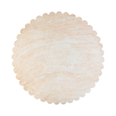 Tov Furniture Blossom Washed Travertine Finish Indoor / Outdoor 54" Round Dining Table