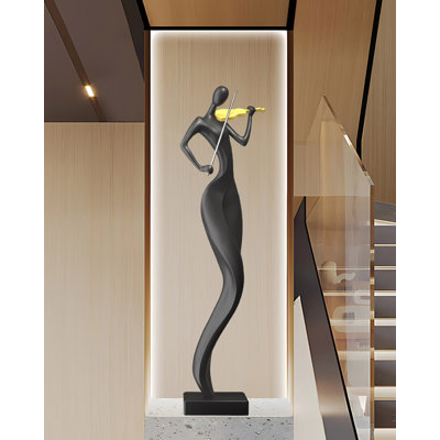 Ornement figurine d'art abstrait italien en résine