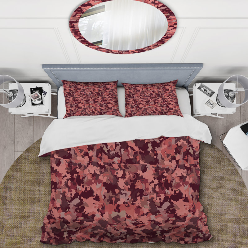 Brown Camouflage - Abstract Duvet Cover Set - Microfiber Polyester