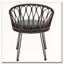 Ensemble de loisirs d'extérieur, 2 chaises simples en rotin avec table ronde en verre-1537625891