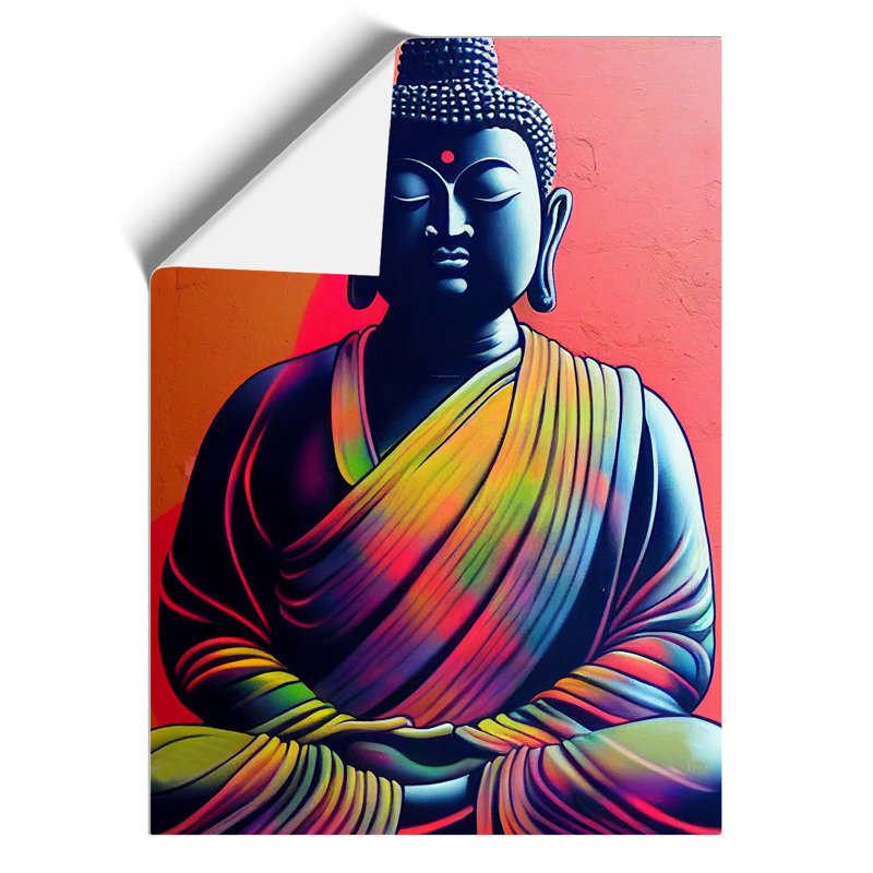 Colourful Buddha No.3 - Print, Paper, No Matte, 29.7cm H x 21cm W