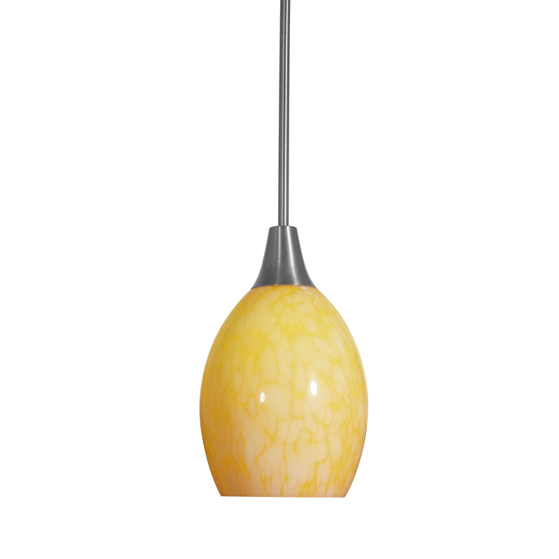Mini-luminaire suspendu 1 lumière Art Glass