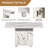 47" Wood Folding Dining Table With Storage Rack And Cabinet, Removable Entryway Table With 6 Wheels, White Marble Color Kitchen Island, Side Table And Coffee Table Versatile Table Space Saving