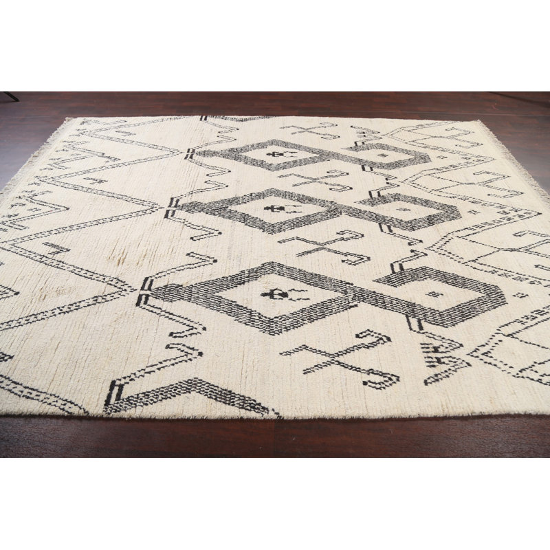 Tapis marocain en laine noué à la main 8 x 11