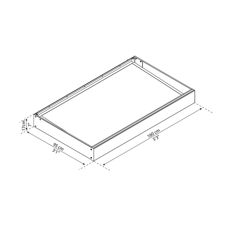 Palram - Canopia Sophia 5' W x 3' 1" D Acrylic Galvanized Steel Stationary Door and Window Awning Gray/Mist