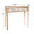 Fritsch Brown Wood Intricately Carved 2 Drawers Floral Console Table