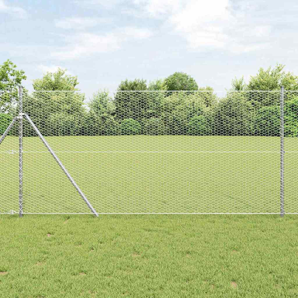 Vidaxl Fence With Posts PVC-Coated Steel