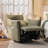 Dual Motor Swivel Glider Nursery Power Recliner With Adjustable Headrest, Rocking Recliner With Side Pockets And USB Charge-1792994624