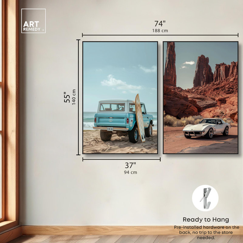 Classic Cars Travel Set , H 54 po x l 36 po
