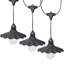 Black Pleated Scallop LED 6 X Battery Operated Out 319cm LED Battery Powered 6 - Bulb Standard String Light