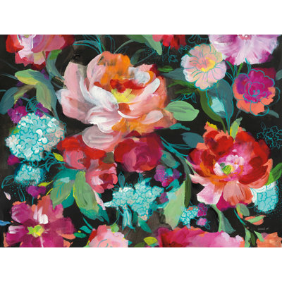 «Bright Floral Medley» par Danhui Nai, reproduction sur toile