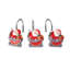Crochets de rideau de douche Chrismas Santa