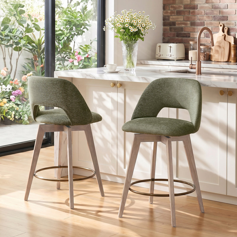 Tabouret de comptoir pivotant 26,8 po Wylee, Vert
