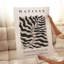 «Botanical Matisse Leaf» noir et beige, reproduction d'art moderne sans cadre Mid-Century-526660874