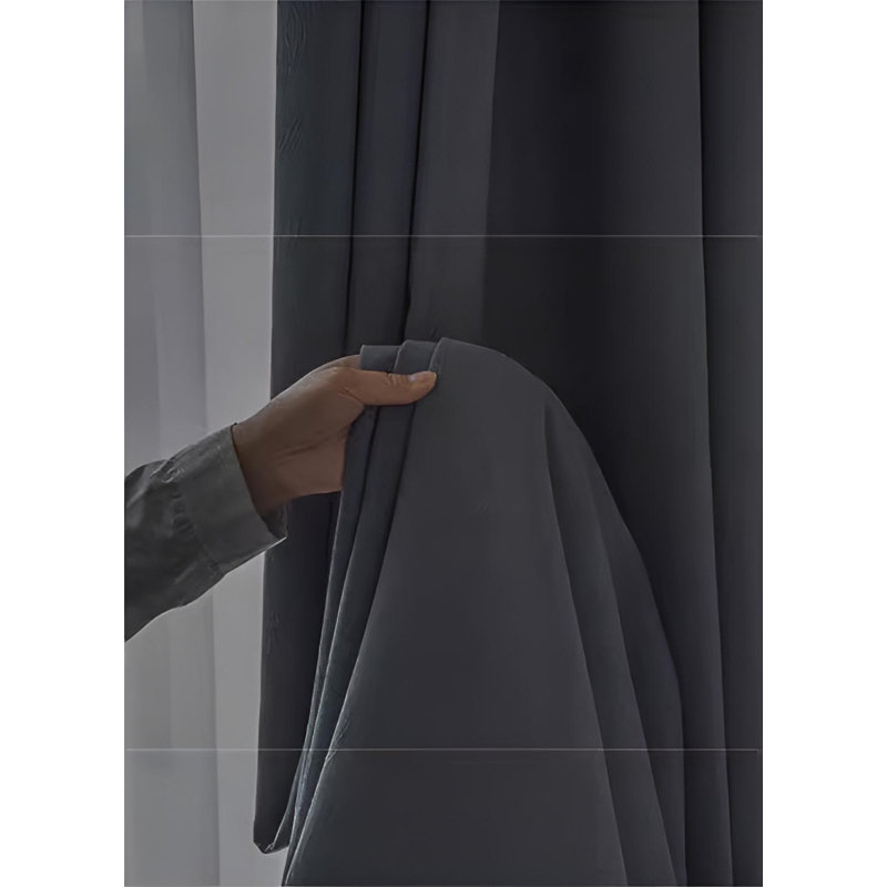 Jacquard Chenille Room Darkening Curtain Pair, 98.43" W x 106.3" L