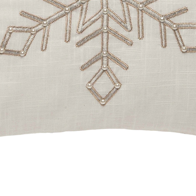 Champagne Snowflake Pillow