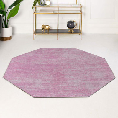 Tapis rose tressé rustique