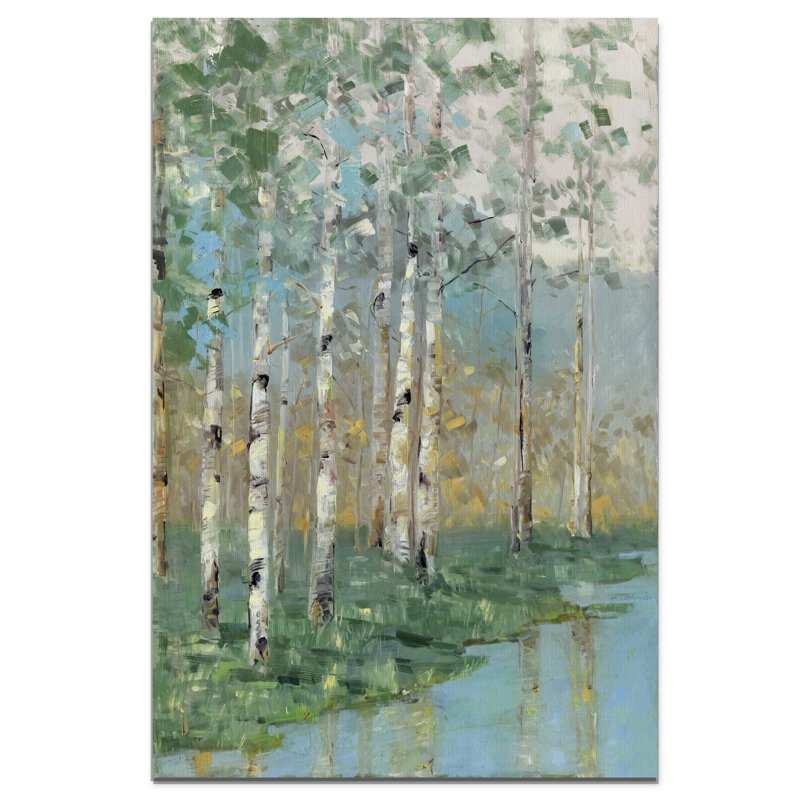 Birch Reflections I - reproduction sur toile, H 12 po x l 8 po x P 1,5 po, Toile tendue, Sans cadre