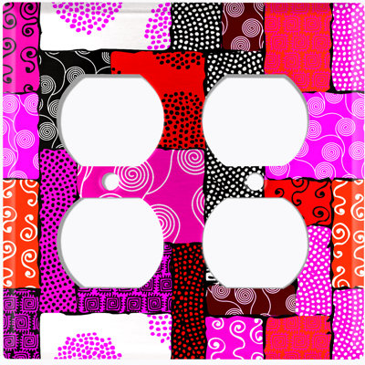 Patterned 2 - Gang Toggle Light Switch Standard Wall Plate