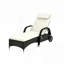 Chaise longue d'extérieur à dossier réglable, chaise longue en rotin, chaise longue confortable
