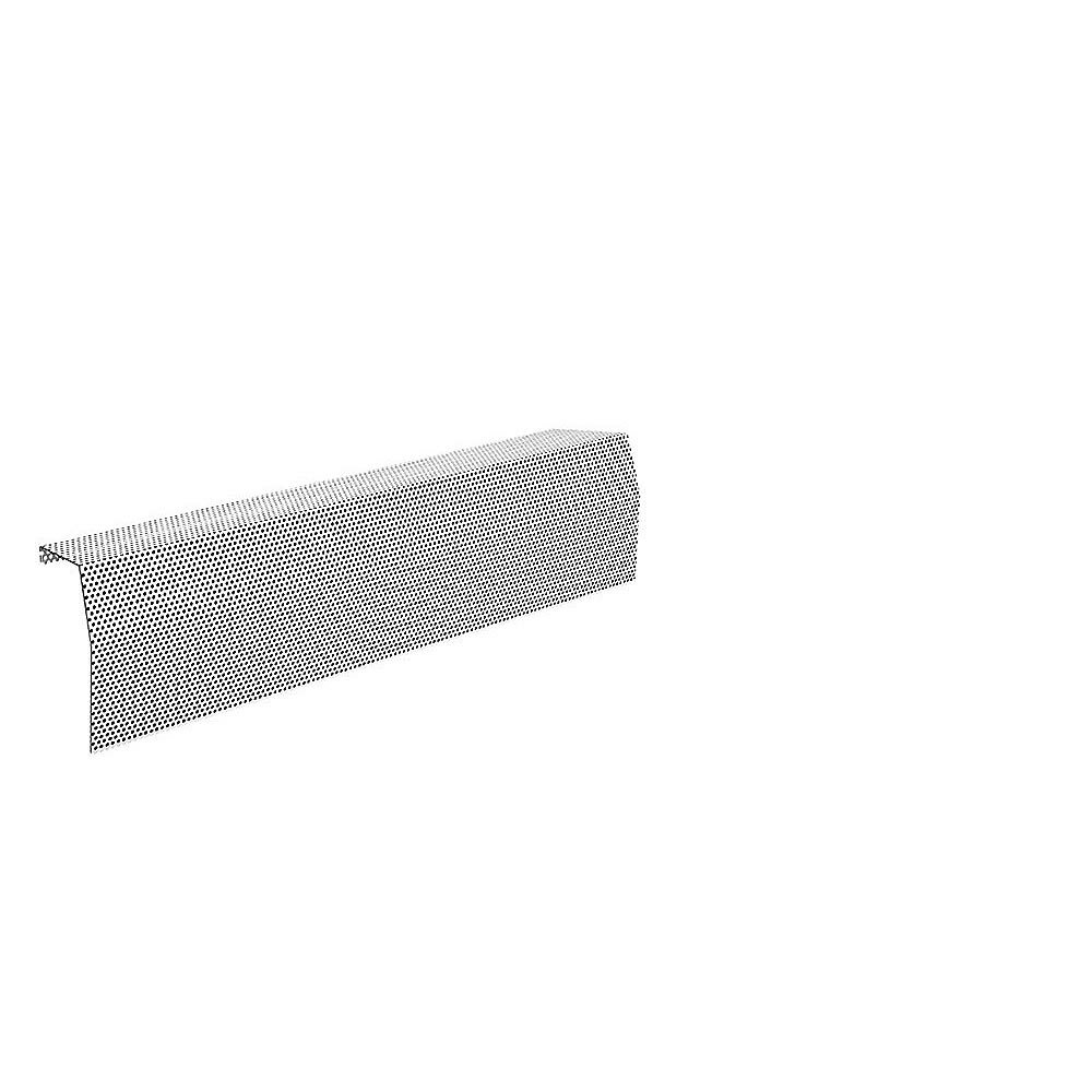 Baseboarders Basic Series 5 ft Galvanized Steel Easy Slip-On Baseboard Heater Cover in White