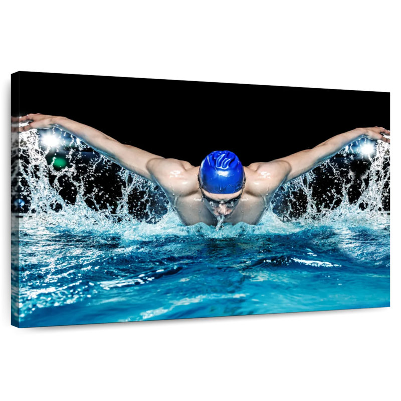 Sireci Butterfly Swimming, 26" H x 39" W