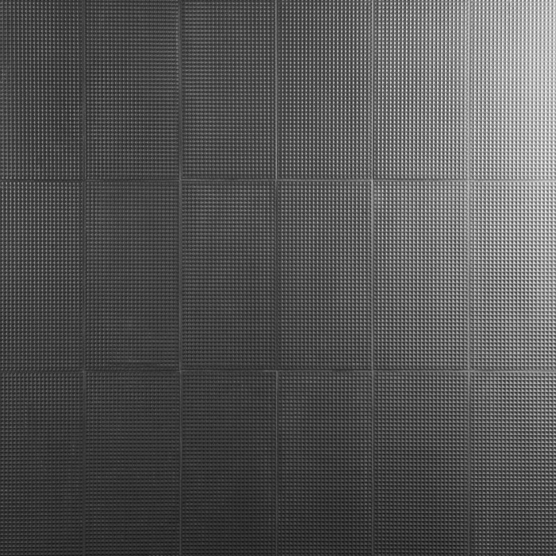 Kinzie Waffle 8X16 Matte Ceramic Tile, Charcoal