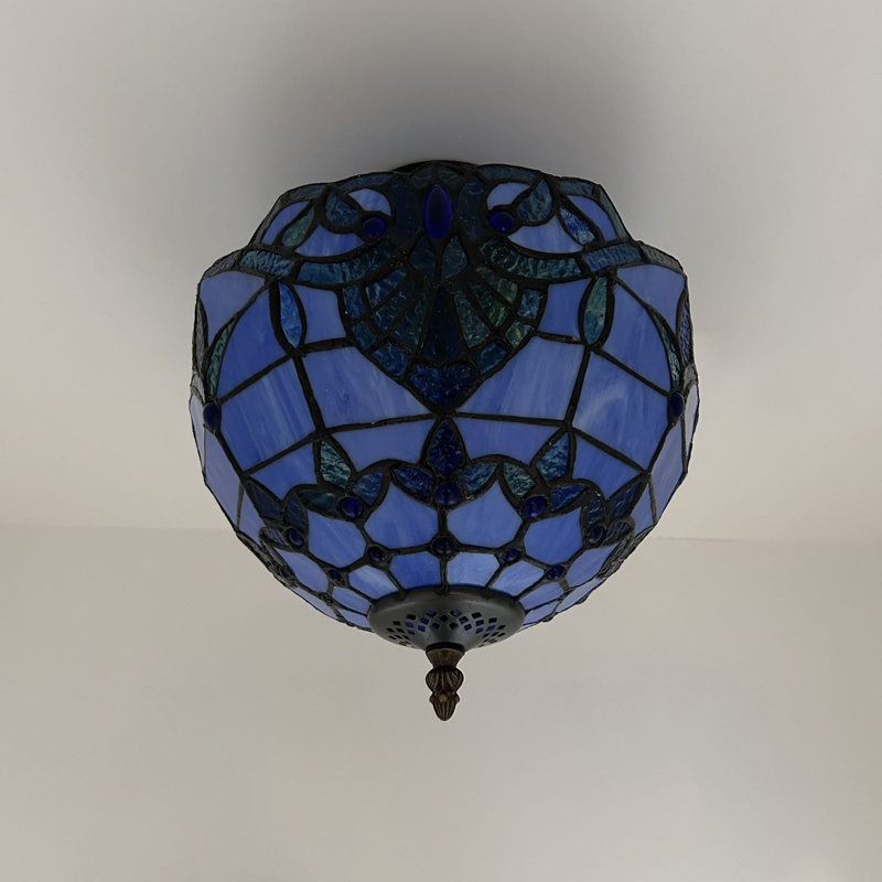Tiffany Glass LED Flush Mount