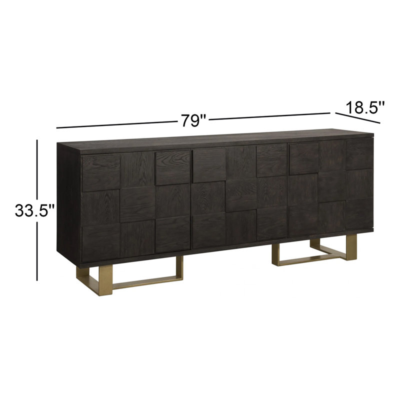 79'' W Solid Wood Sideboard