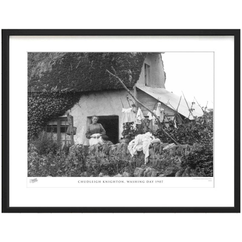 Chudleigh Knighton, Washing Day 1907 - Single Picture Frame Print, 60cm H x 80cm W x 2.3cm D