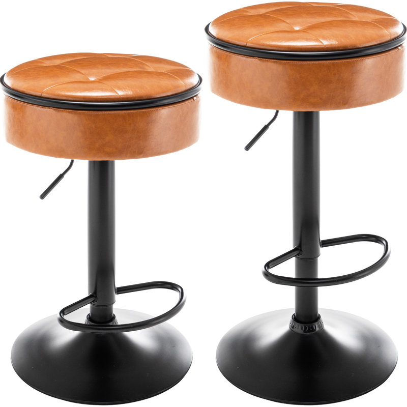 Upholstered Counter Stool, Brown