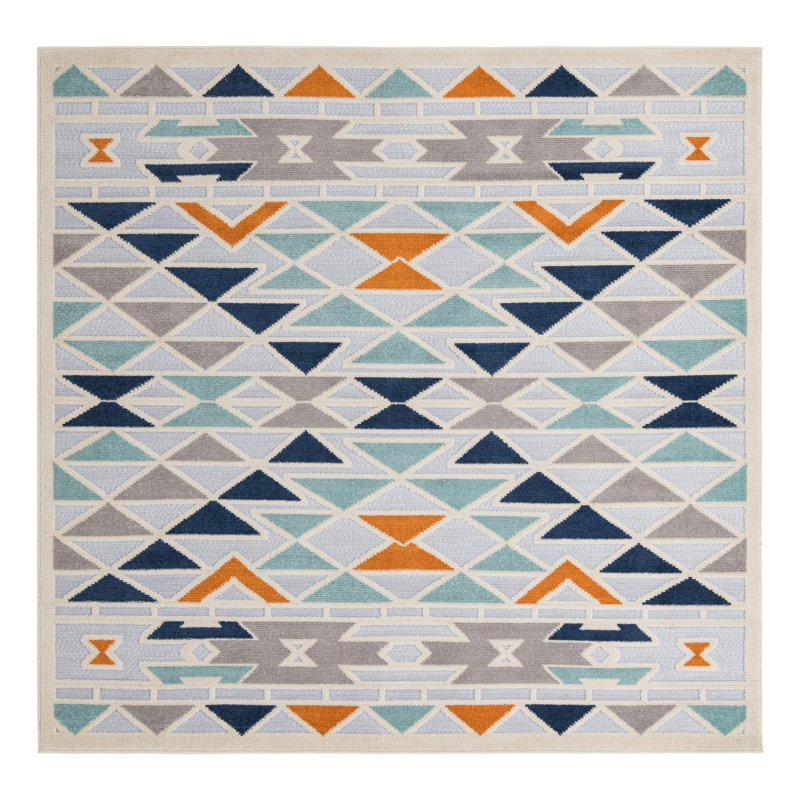 Aceves Kids Indoor/Outdoor Area Rug, Square 7'10"